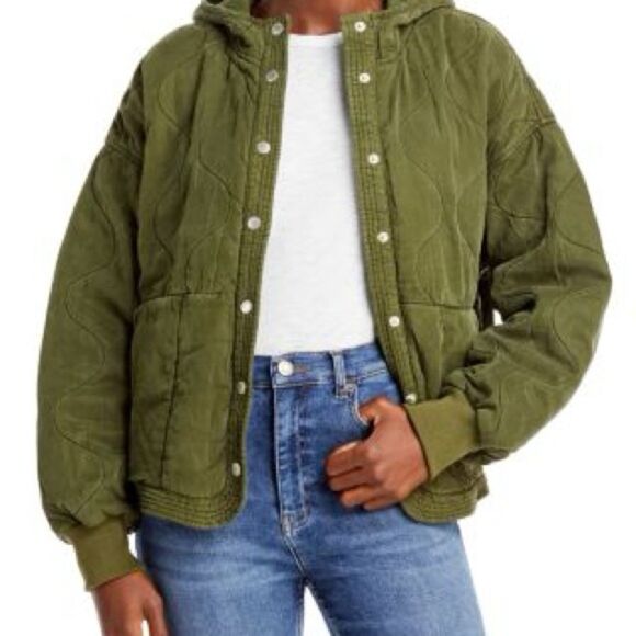 BLANKNYC Green Quilted Hooded Women's Jacket - Picture 2 of 8